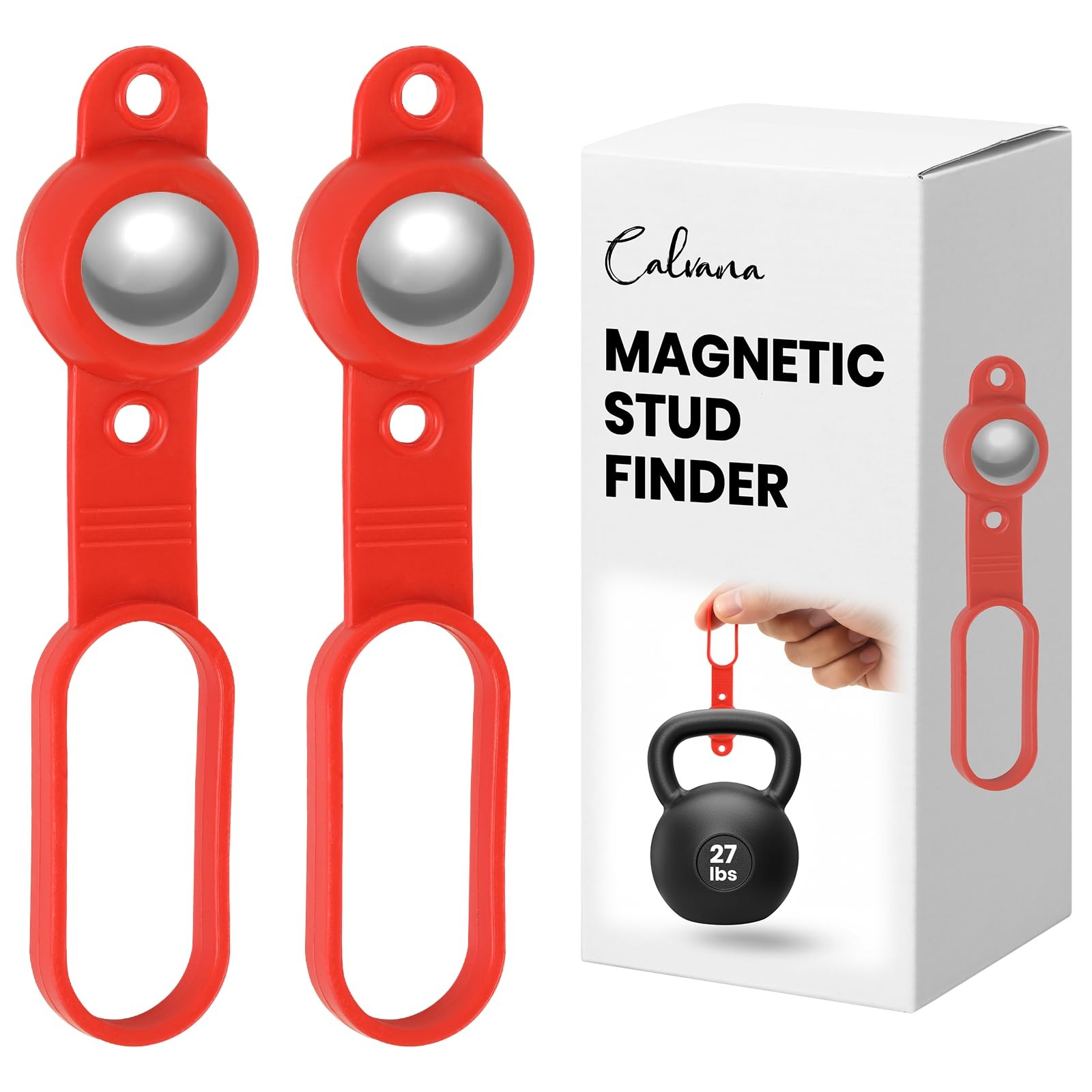 (2-Pack) Calvana Magnetic Stud Finder - 27 lbs of Pull Power Ball,...