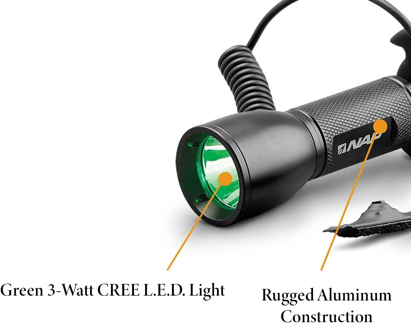 NAP Apache Predator Hog Hunting Stabilizer Green LED Light with Pressure Switch