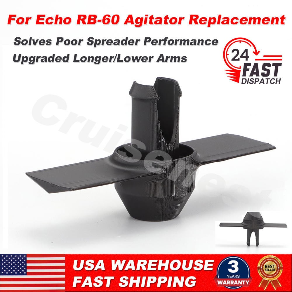For Echo RB-60 Broadcast Spreader Upgraded Agitator Replacement Longer/Lower Arm