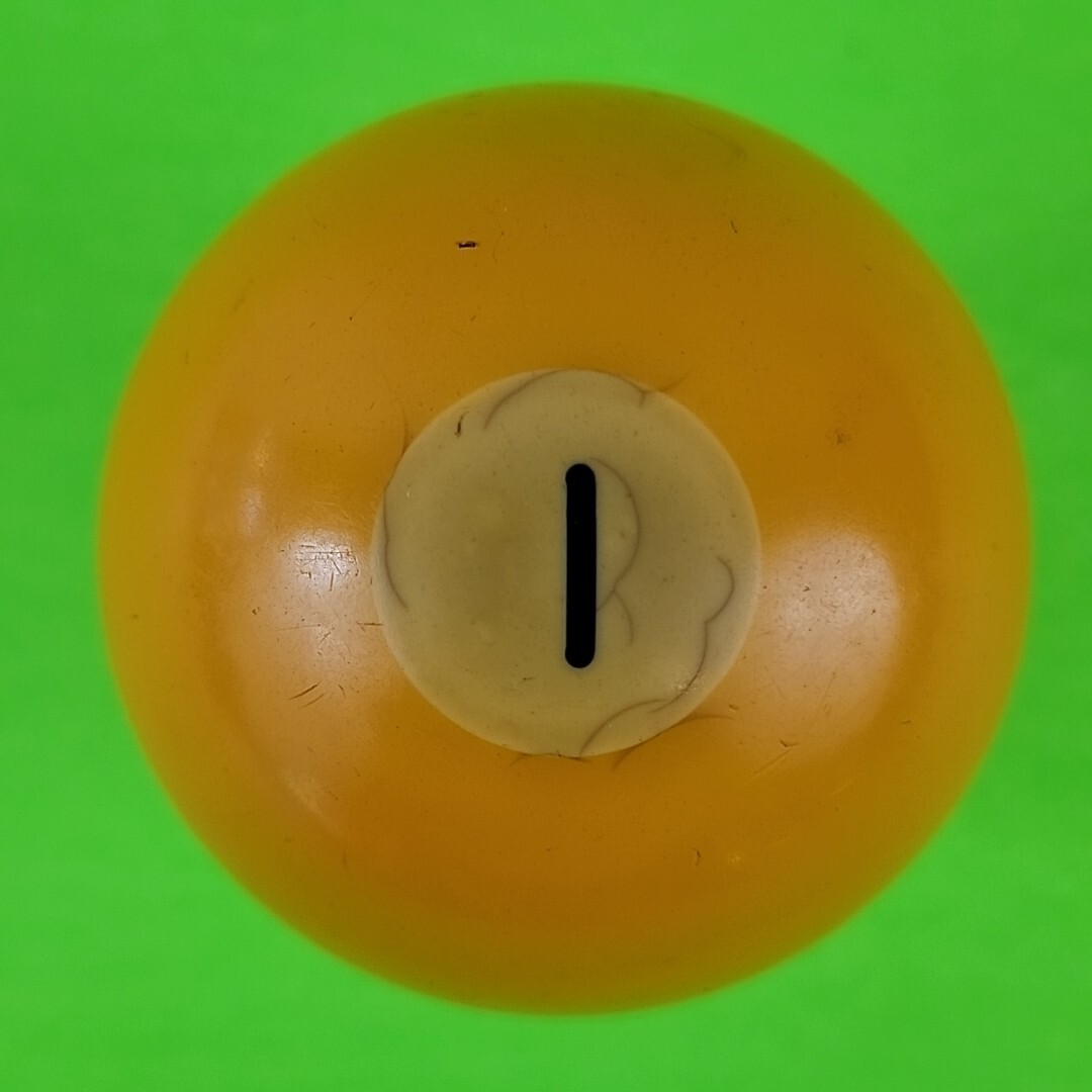 Vintage Replacement Pool Ball Billiards #1 Billiard Ball 2 1/4" Diameter