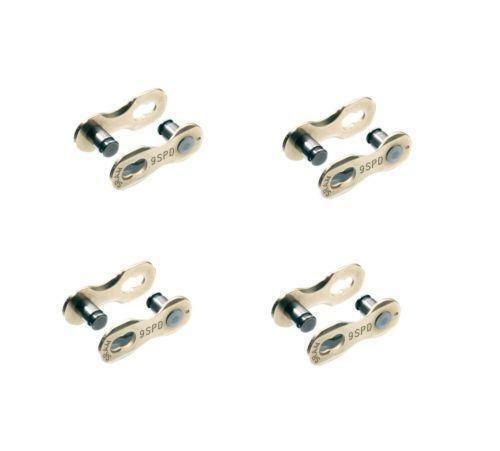 SRAM PowerLink Quick Link-9 Speed Chain Connector / Gold For Road MTB (4 Pairs)