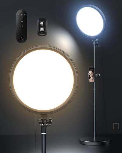 12” Selfie Ring Light with Stand, Overall 79” Tall Ringlight Stands with 79in
