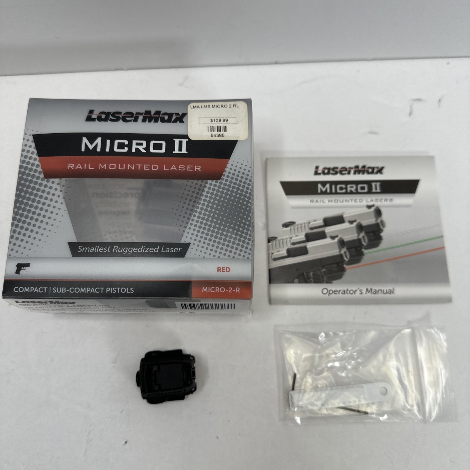 LaserMax Micro II - MICRO-2 Rail Mounted Laser Sight, Red