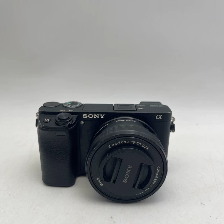 Sony Alpha A6300 24.2MP Mirrorless Digital Camera w/ 16-50 OSS Lens Black
