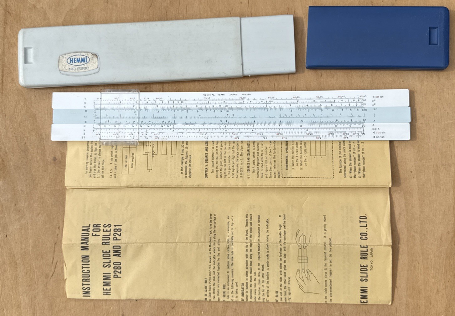 Slide Rule Hemmi No P280 complete in case with instructions