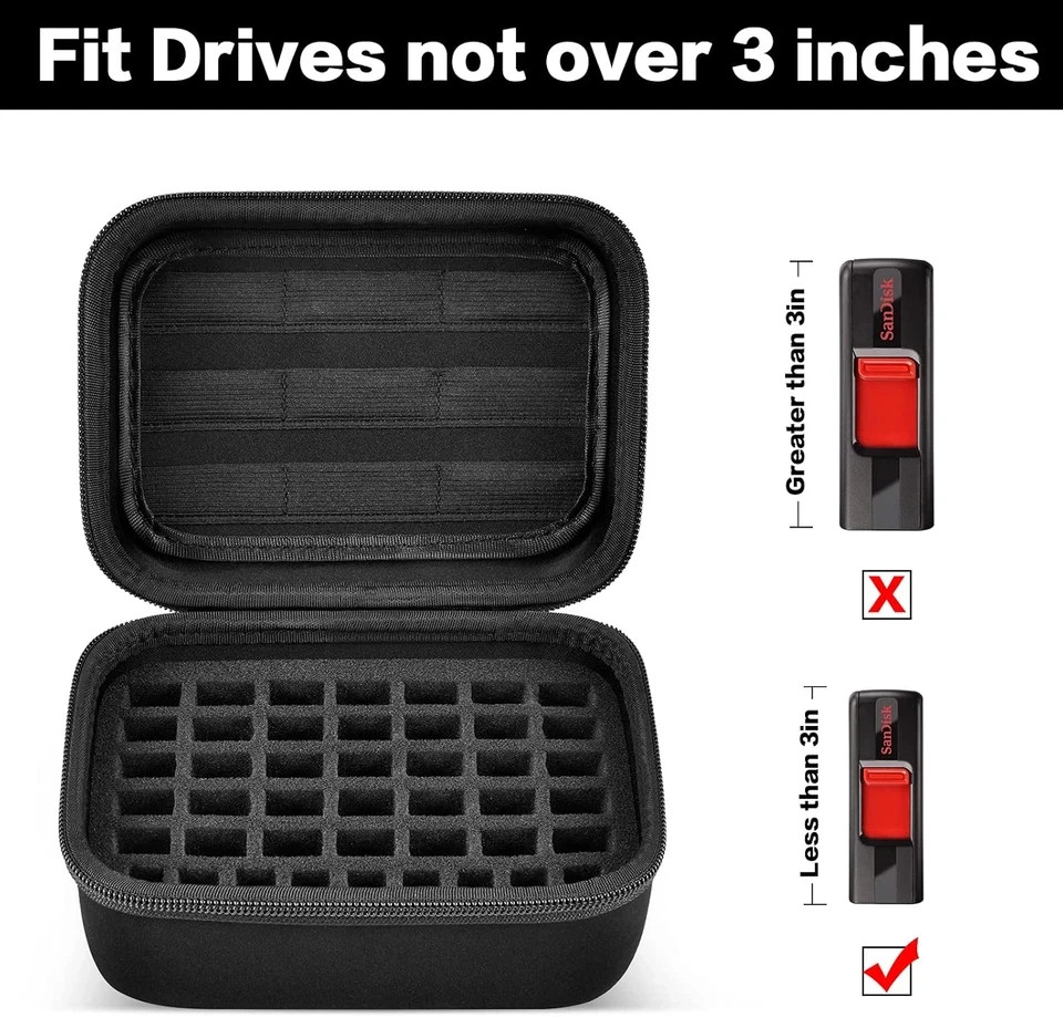 USB Flash Drive Case, Thumb Drive, Memory Card SD SDXC SDHC Card Holder Organize