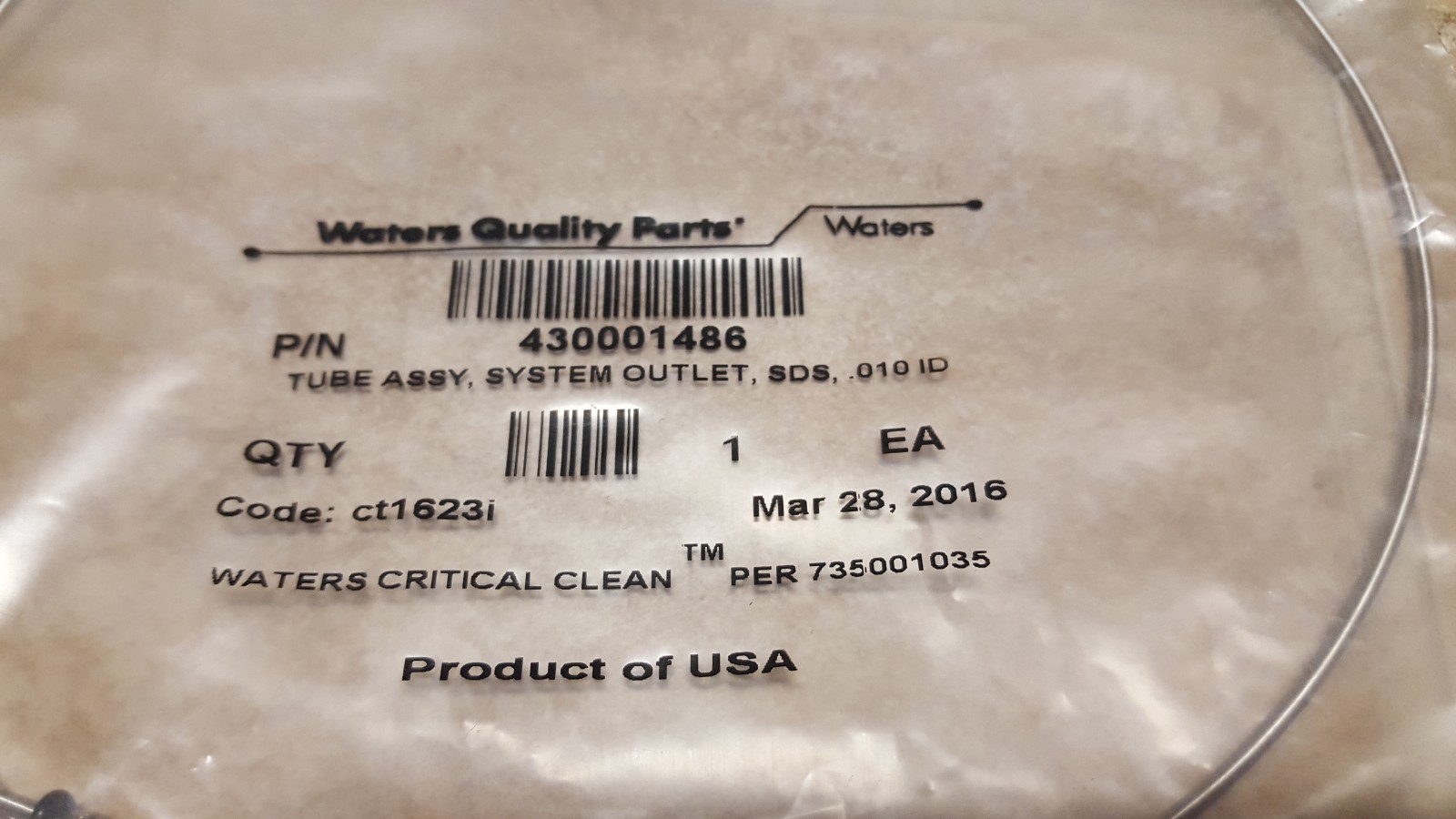 Tube Assy., System Outlet, SDS  P/N: 430001486
