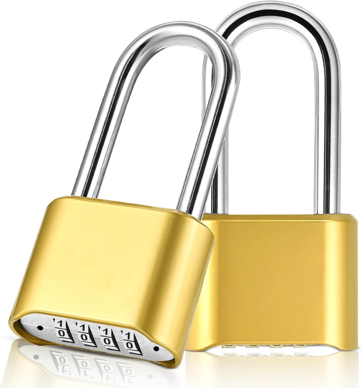 4 Digit Heavy Duty Combination Padlock, Weatherproof Combination Lock for Gym L