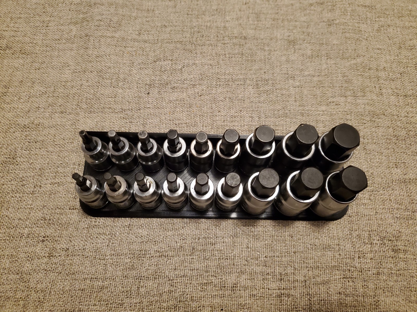 Pittsburgh Harbor Freight Hex Socket Tray SAE And Metric 9 Piece