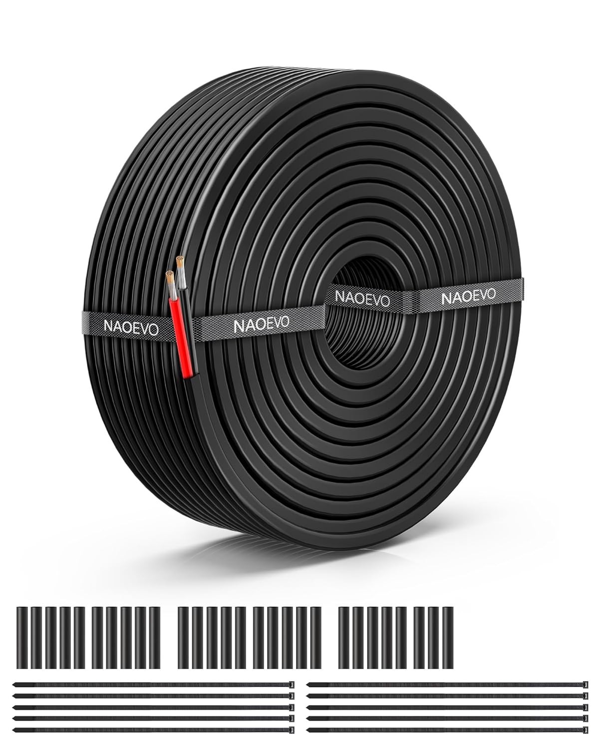 10 Gauge 2C- 10AWG Tinned Copper Wire 50FT Low Voltage Flexible Cable RV, Marine