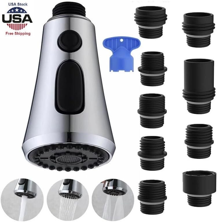 Faucet Adapter with Adapter for Pull-Down Faucet Head Kitchen Sink Replacement