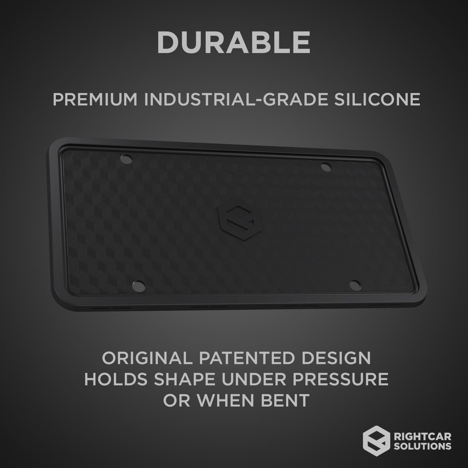 Rightcar Solutions Silicone License Plate Frames | The Original Black 2pack