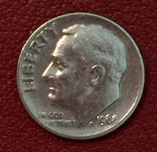 1968 P  Roosevelt Dime - Actual coin - Free shipping.