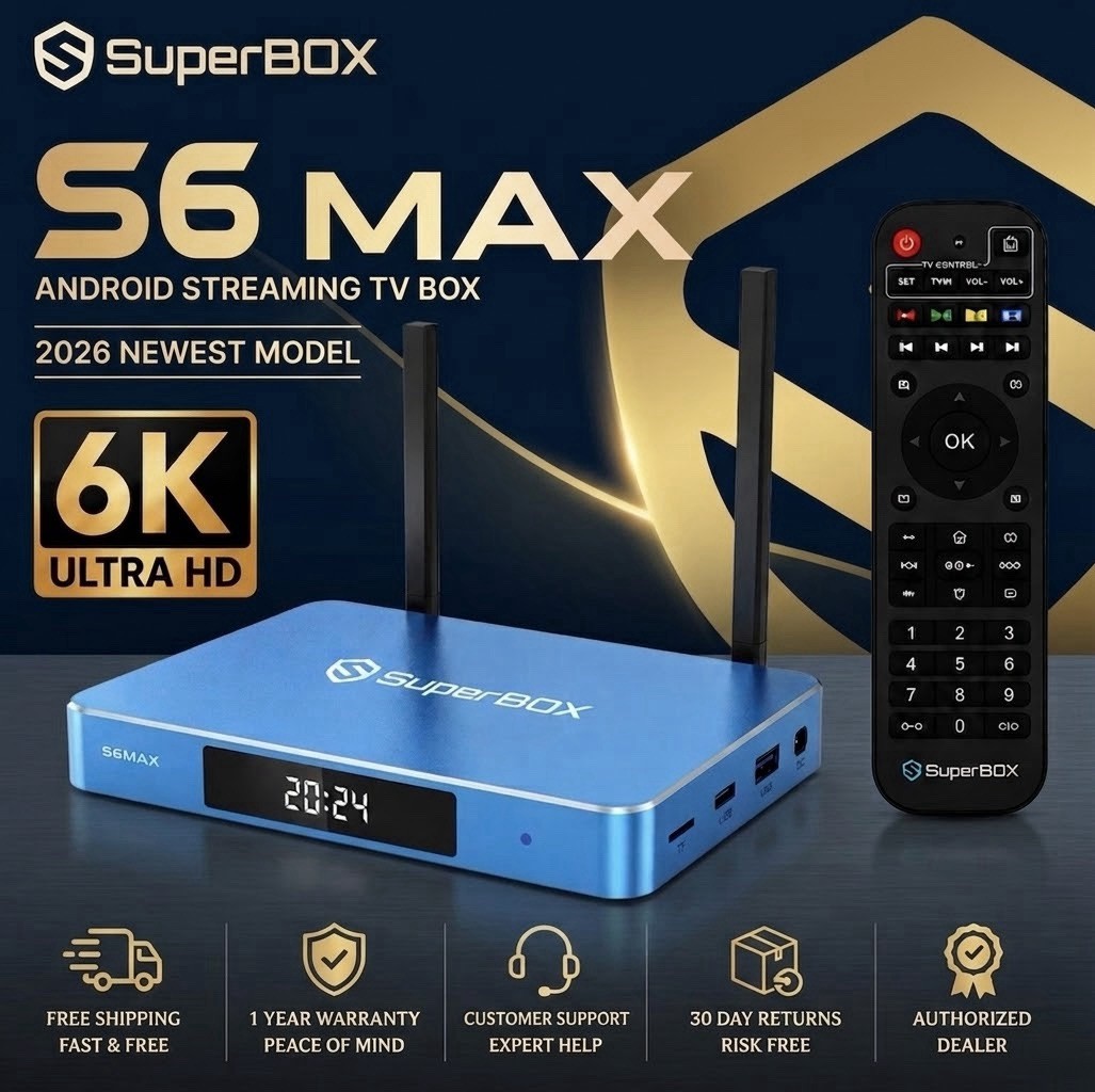 SuperBox S6 Max TV Box  FREE SAME DAY SHIPPING  24 7 SUPPORT