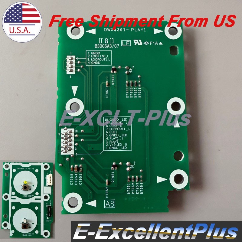 PLAY1 PLAY2 Assy Play Pause Cue Switch PCB Board For Pioneer XDJ-XZ DWX4307 USA