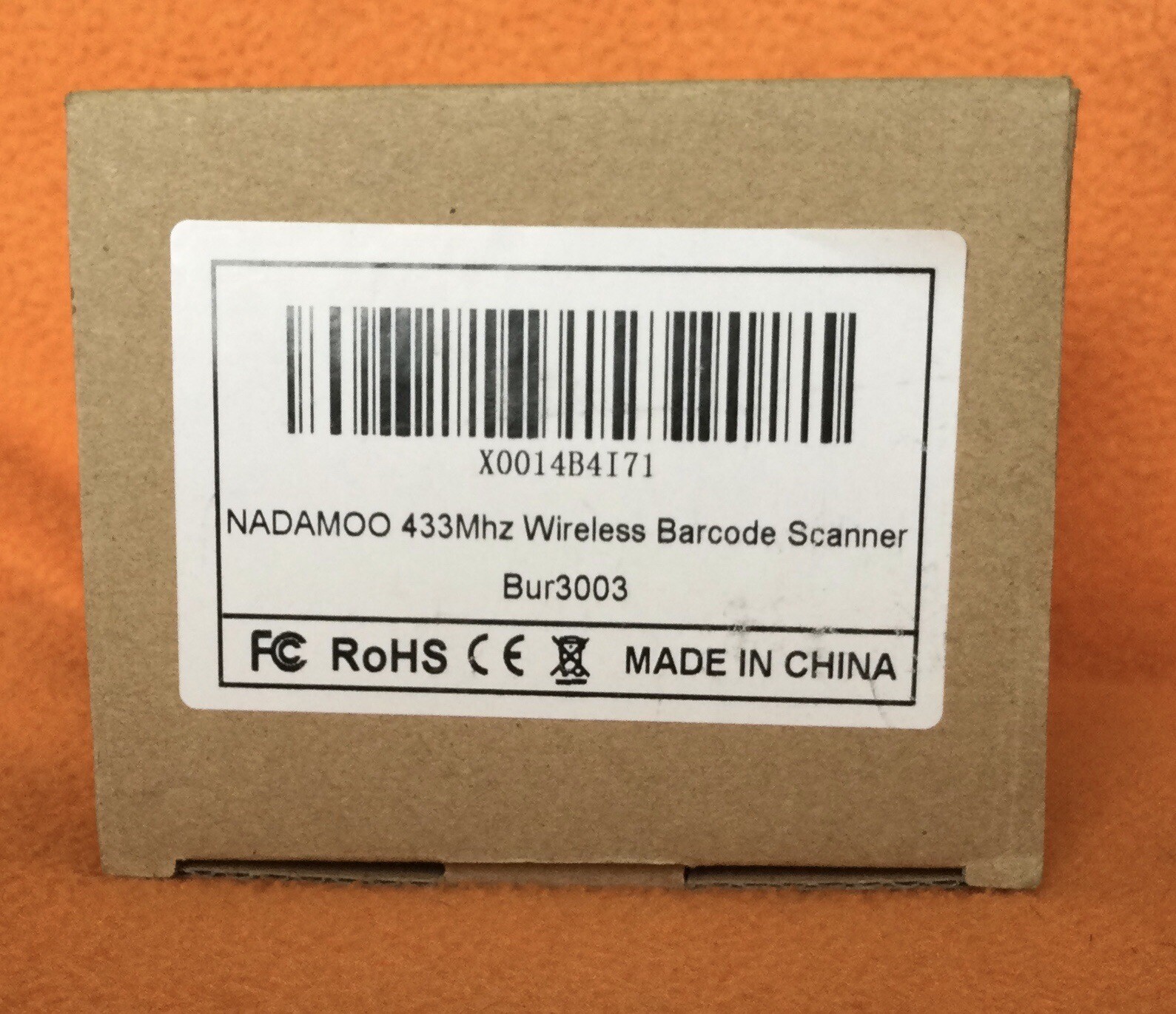 NADAMOO BUR3003 WIRELESS BARCODE SCANNER (433 MHz) - OPEN BOX NEW