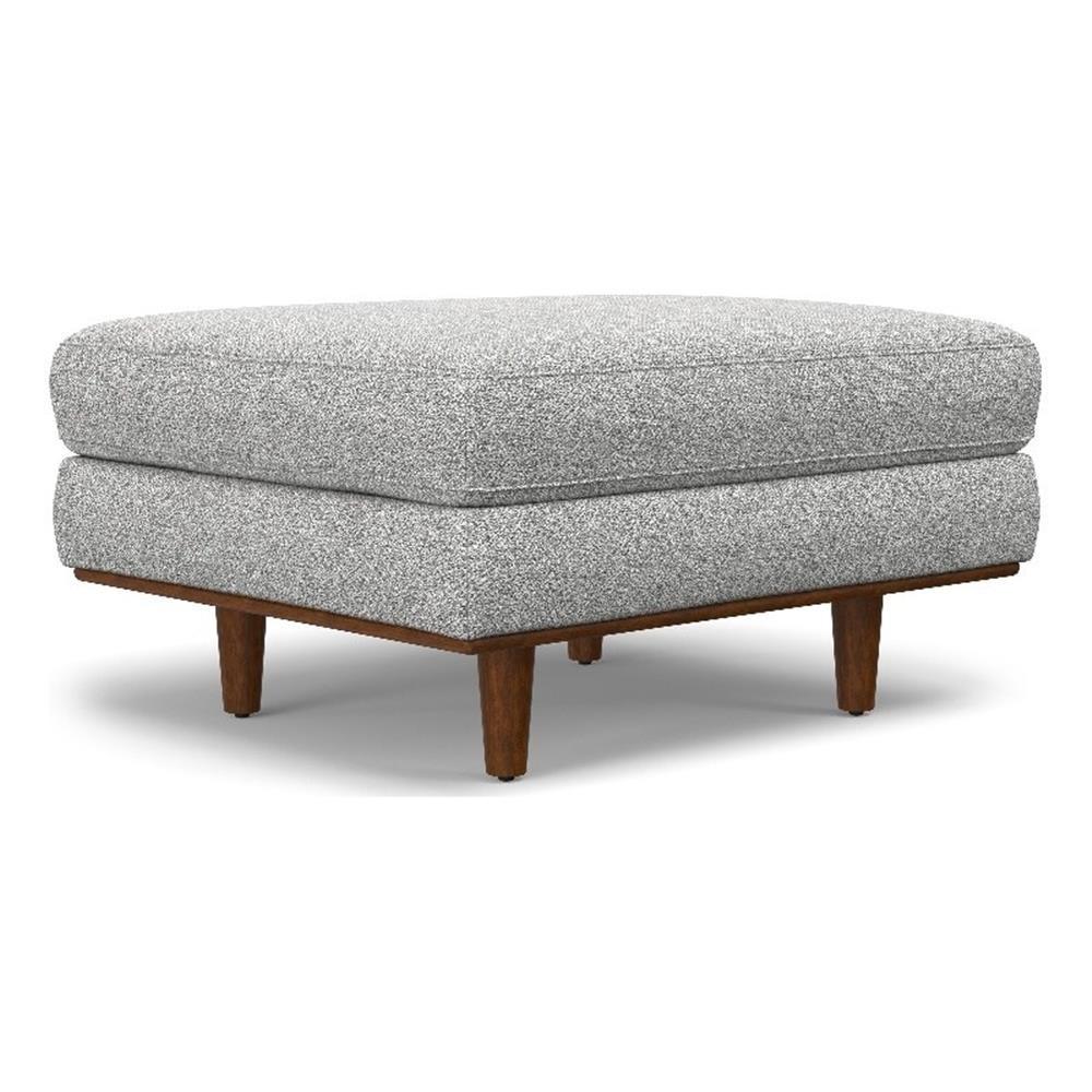 Morrison 33 inch WD Modern Table Ottoman in Mist Gray Woven-Blend Fabric