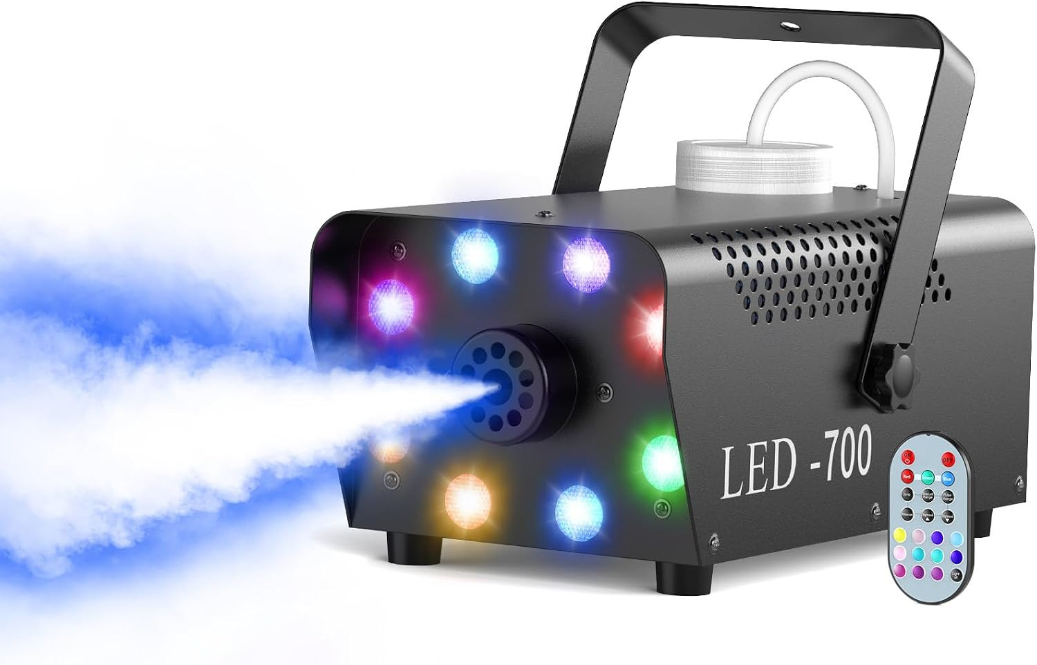 700W Fog Machine with 8 RGB LED Lights, Smoke Machine with 14 Colorful LED Light