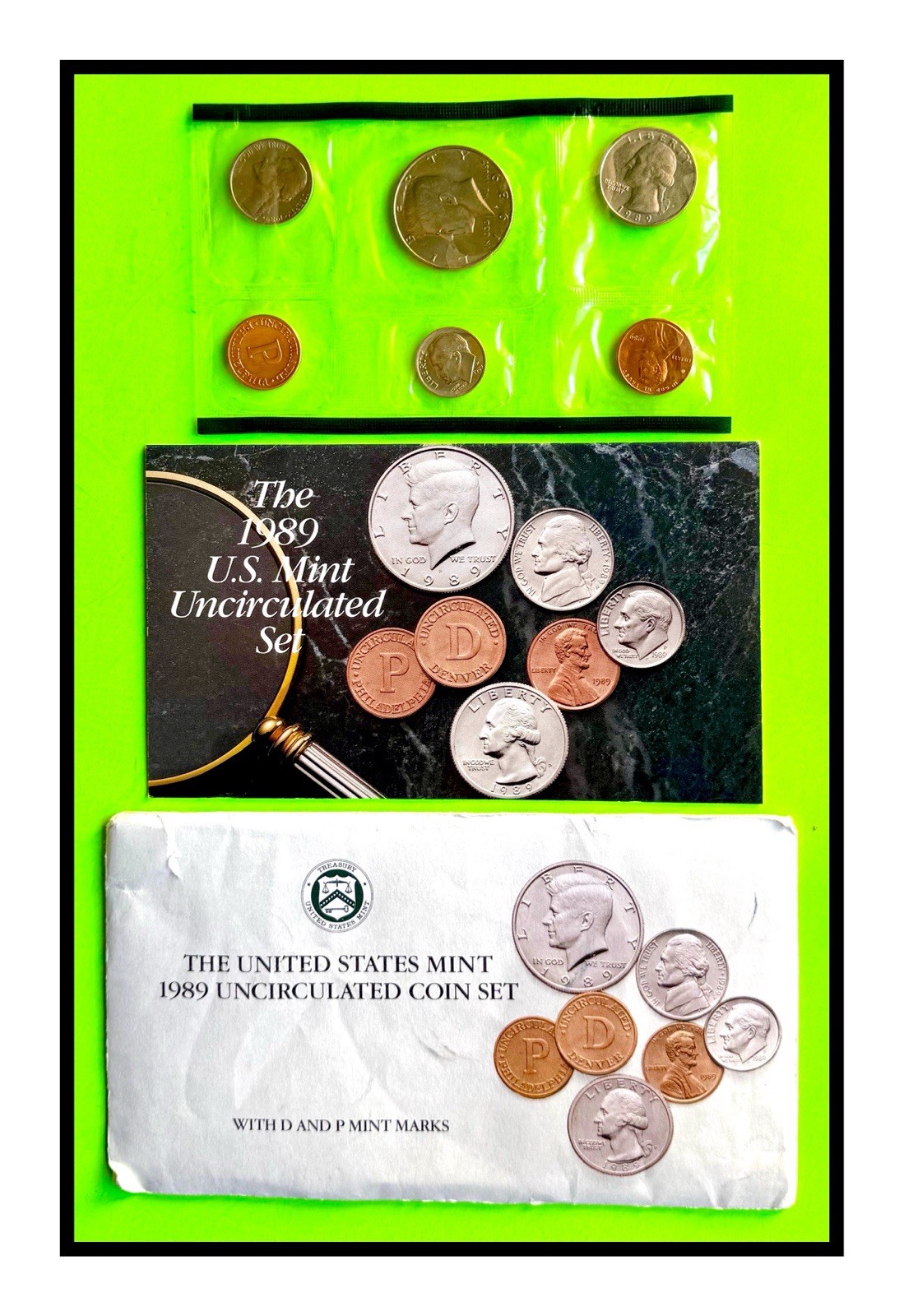 1989  UNITED STATES MINT  COMPLETE  UNCIRCULATED COIN SET  D & P MINT MARKS