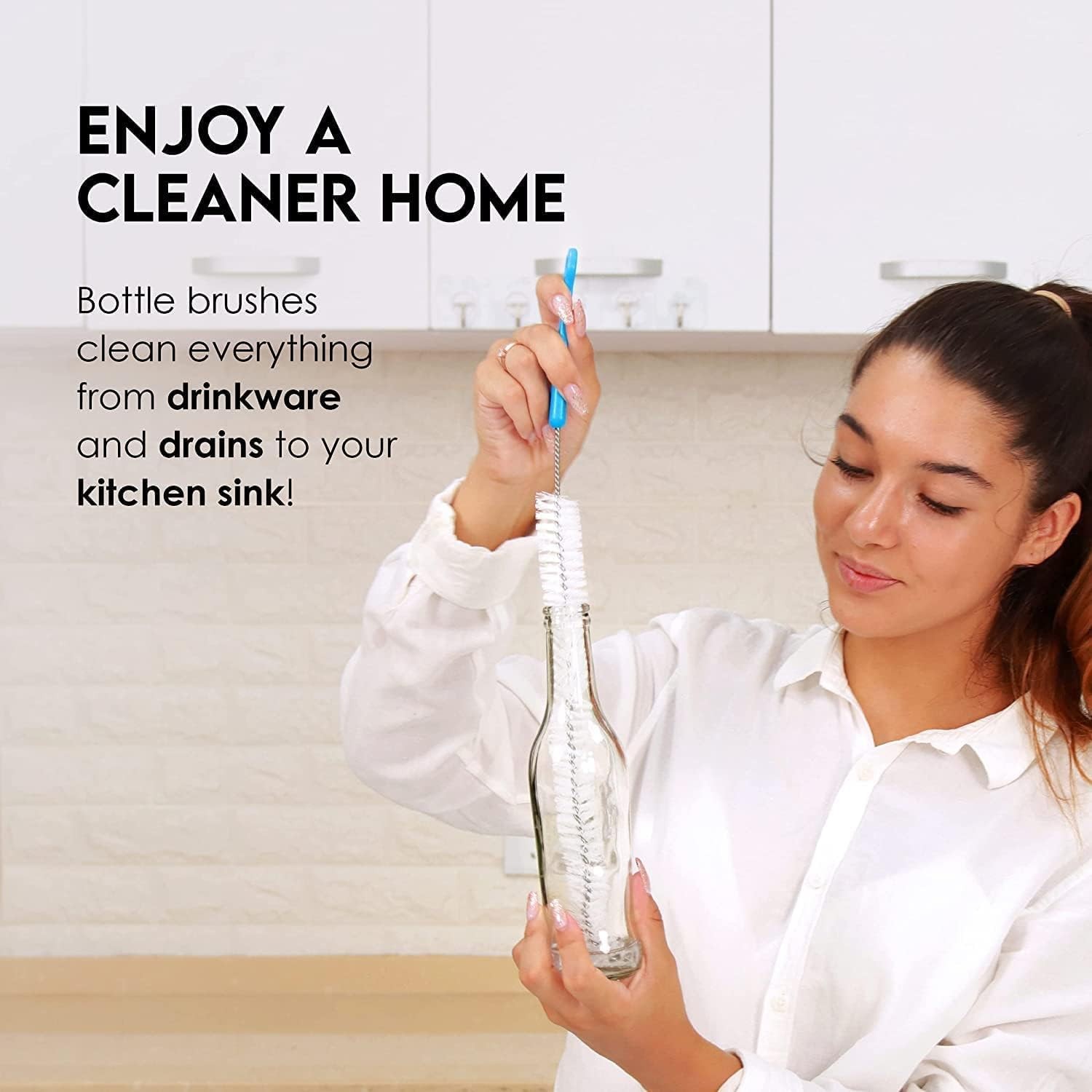 SET/5 Turbo Microfiber Bottle Brush Cleaner Pack