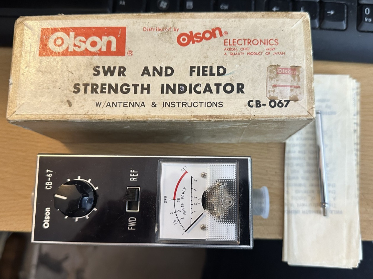 New in Box Olson CB-067 SWR & Field Strength Meter for CB Radio Testing