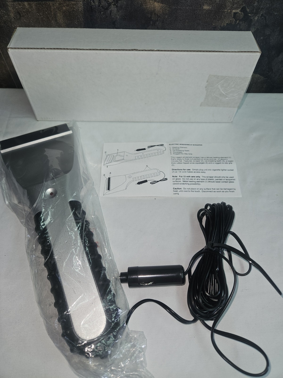 Electric Windshield Scrapper Silver Brand New Sealed Ideal For Your Car Boxed