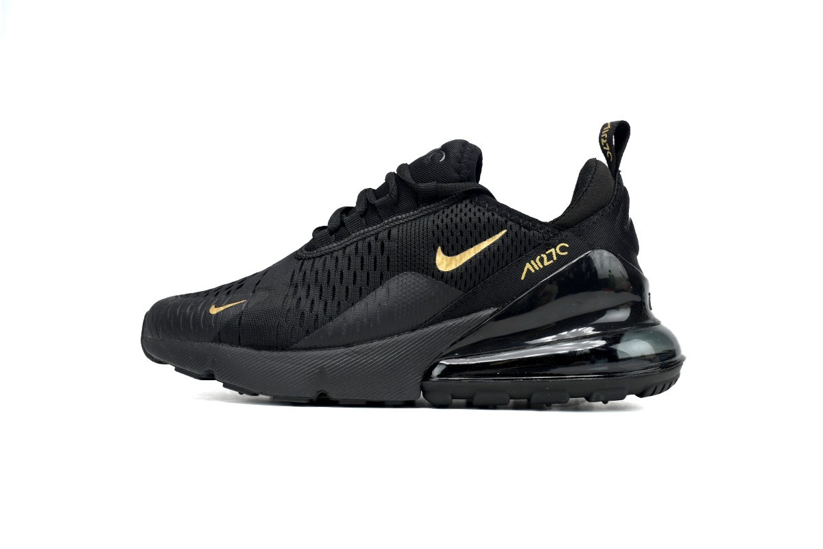 Nike Air Max 270 Black/Gold Men's Air Cushioned Shoes