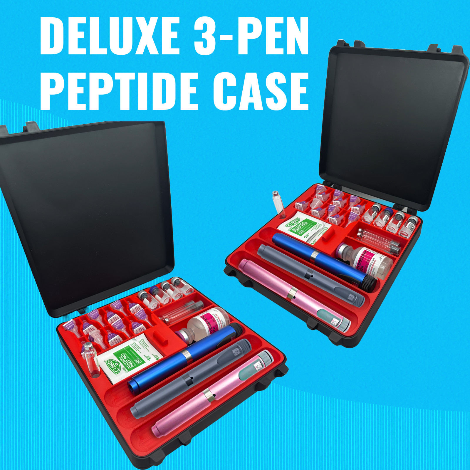 3 Pen Storage Case – Peptide, GLP-1 & Insulin Organizer | Travel Case