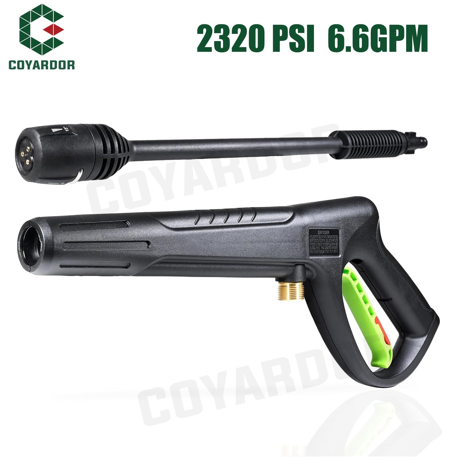 COYARDOR 2320 PSI Pressure Washer Gun Wand & 3-in-1 Adjustable Nozzle