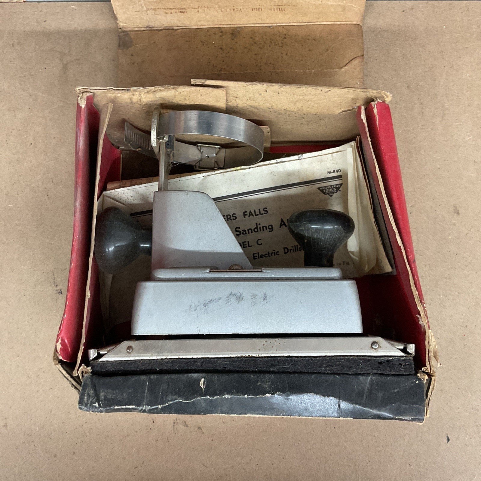 Miller Falls Tools Universal Orbital Sander Attachment 1/4” Electrical Drill NOS