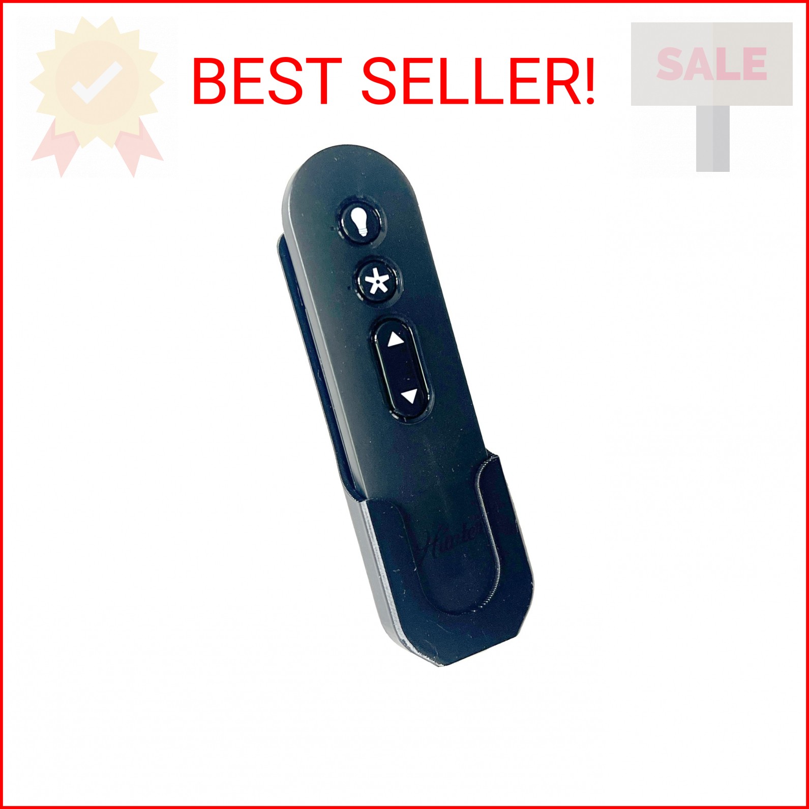 Hunter Ceiling Fan Remote Control Wall Mount Holder, Black, 3D Printed in USA (B