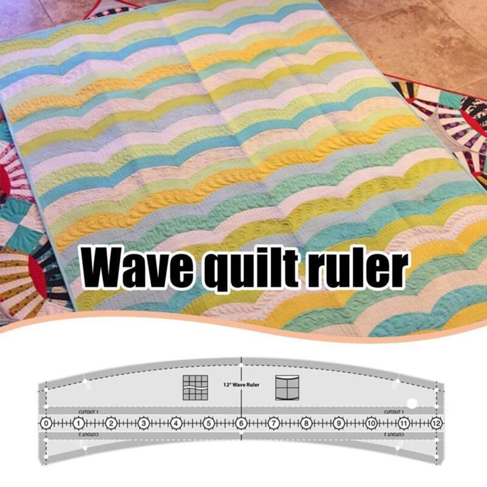Wave Quilt Ruler Waves Edge Ruler , DIY Hand Patchwork Quilt Templates New