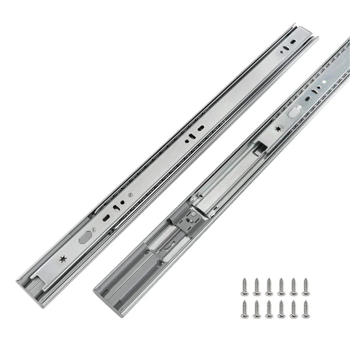 20 Inch Heavy Duty Full Extension Ball Bearing Drawer Slides  Track Rail 100-lb