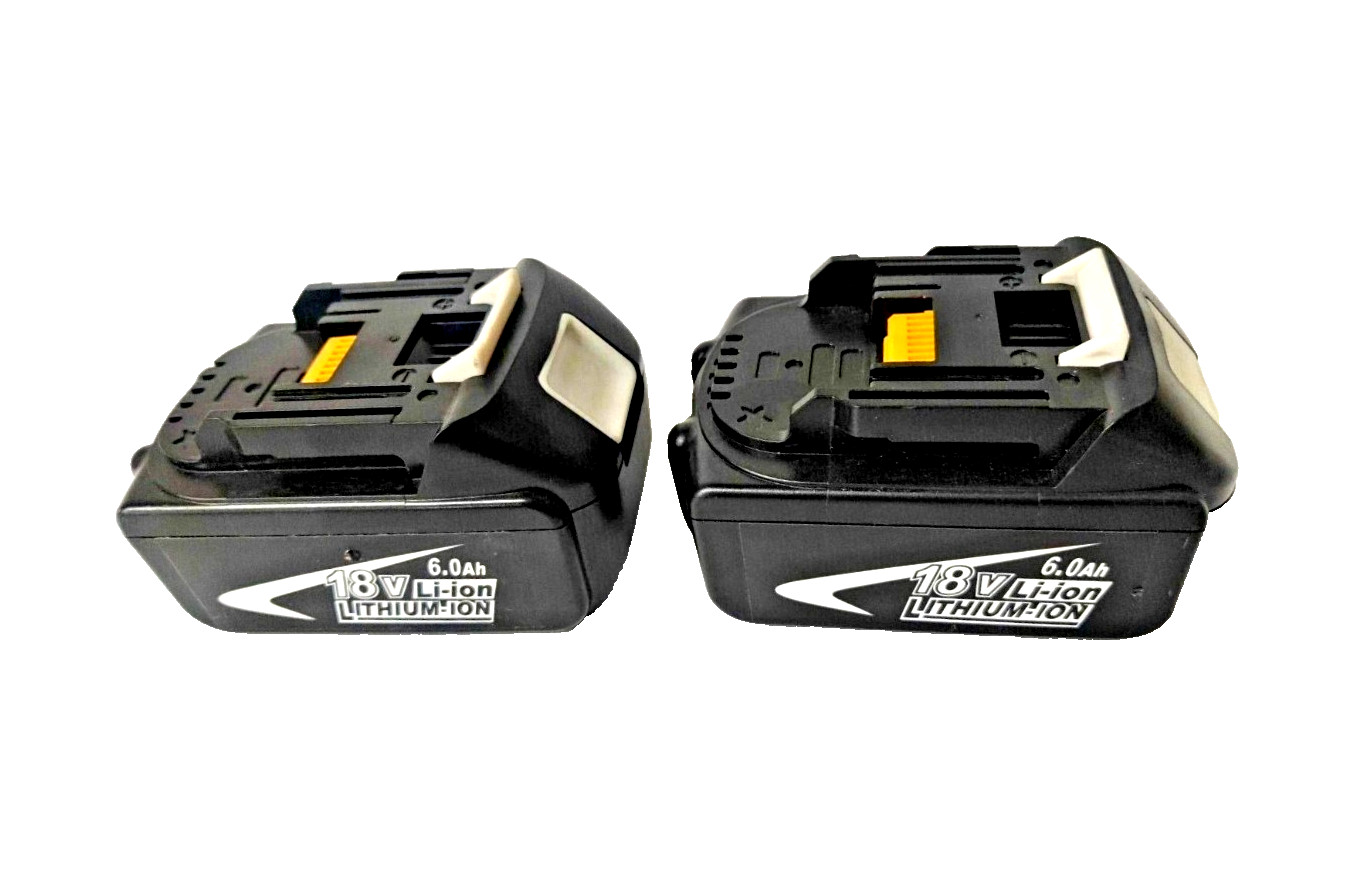 Lot of 2 Compatible With Makita 18V 6.0AH Li-Ion Battery BL1840 BL1850 BL1860