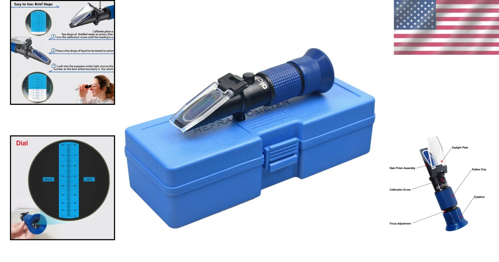 Brix Meter Refractometer for Sugar Content Testing=