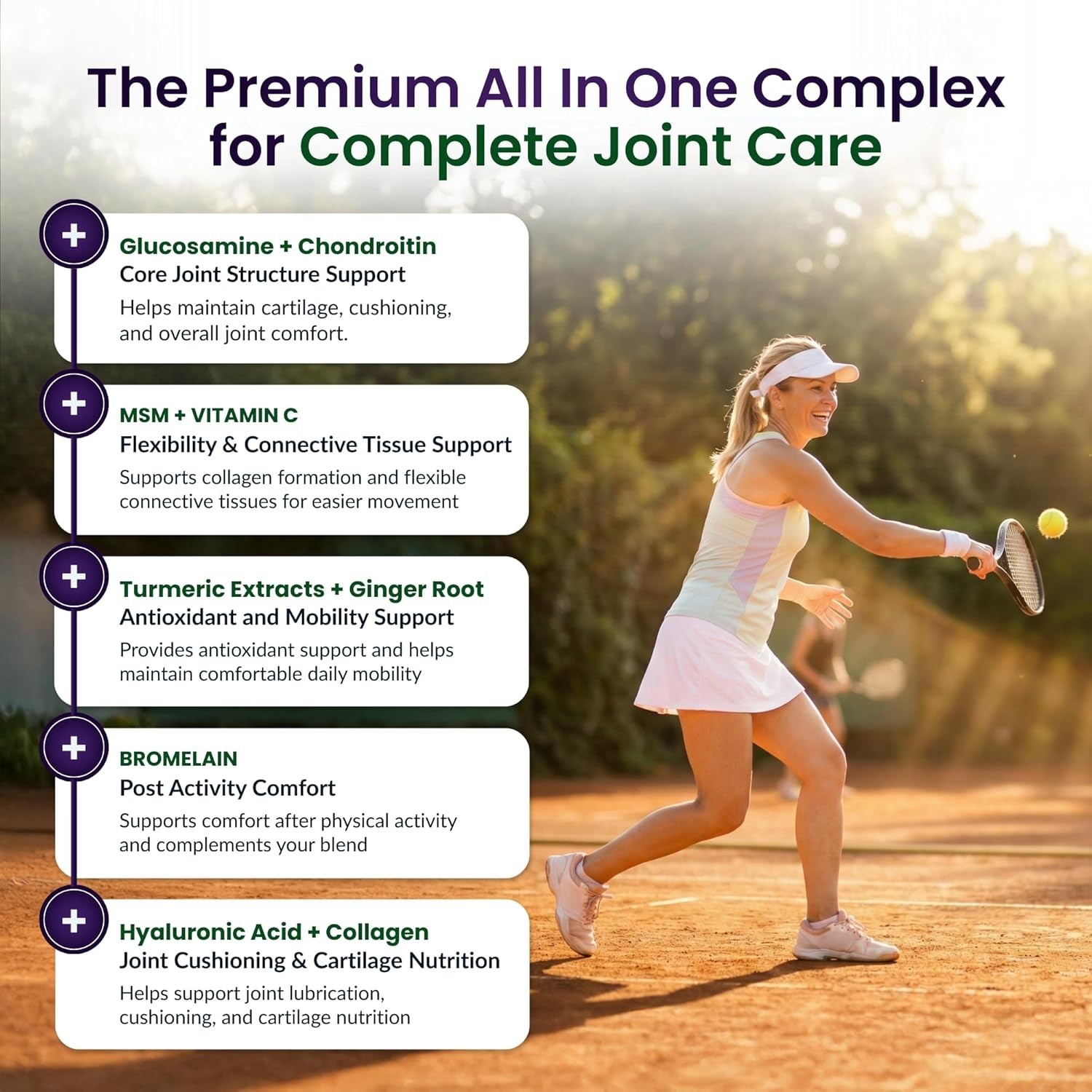 Forest Leaf Glucosamine Chondroitin MSM Complex Joint Supplement 1200Mg 120 Cap