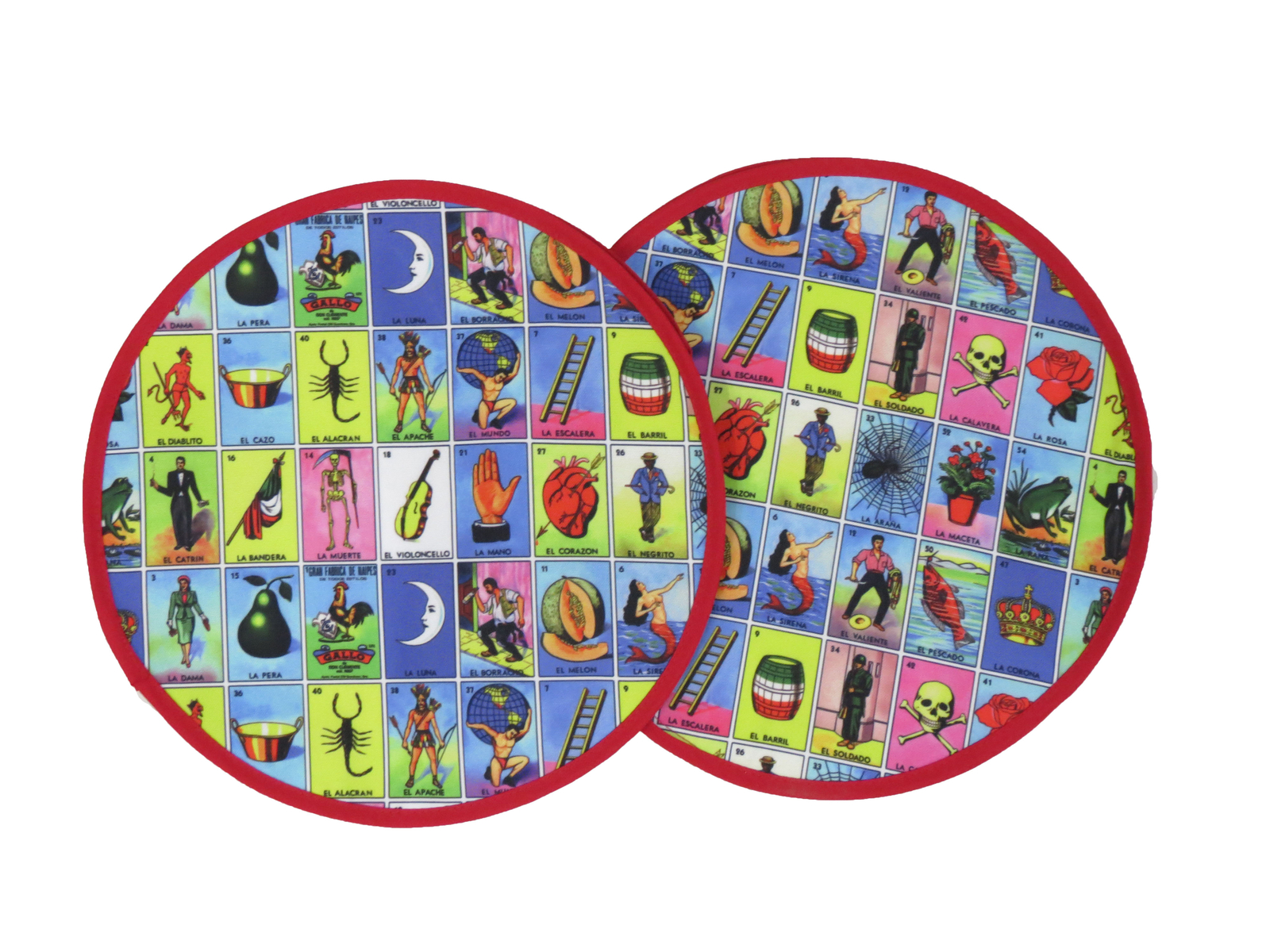 2 PACK Mexican Loteria Tortilla Warmer Sack for Kitchen or Fiesta