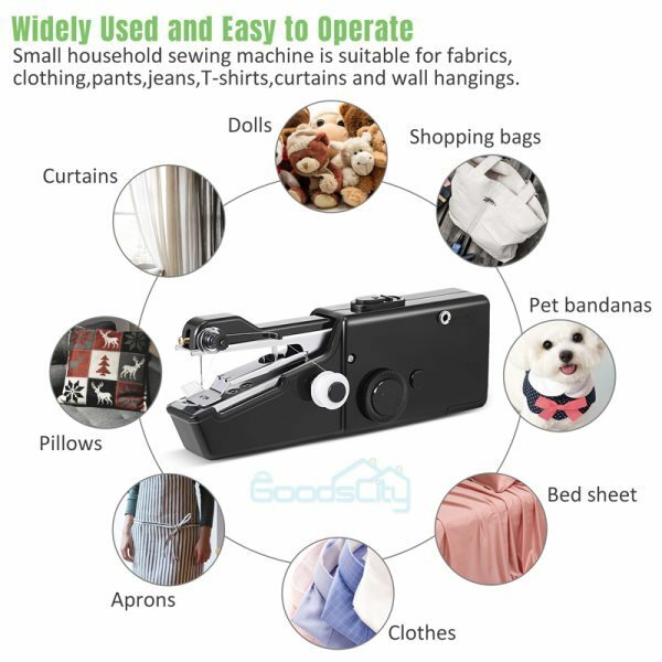 Mini Portable Electric Tailor Stitch Hand-held Sewing Machine +126Pcs Sewing Kit