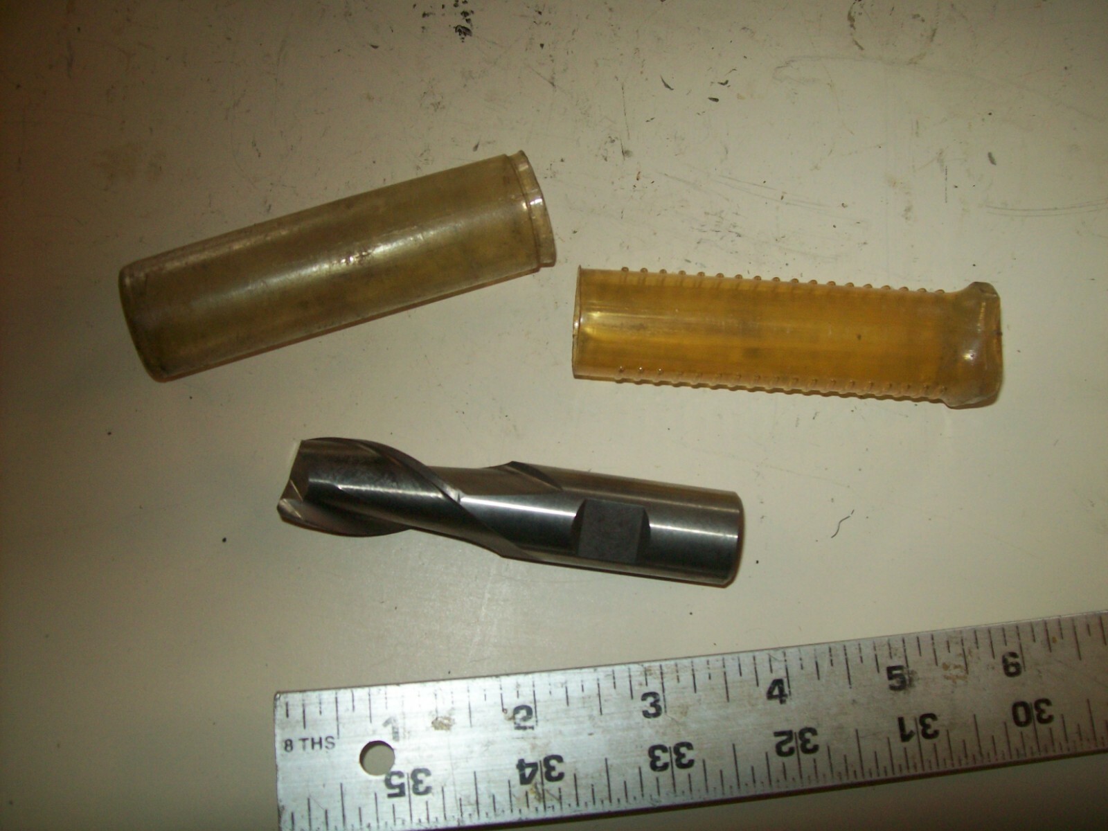 3 1/2" Long End Mill "Arrow in L" Logo M-42 3/4" Diameter In Case Light Use