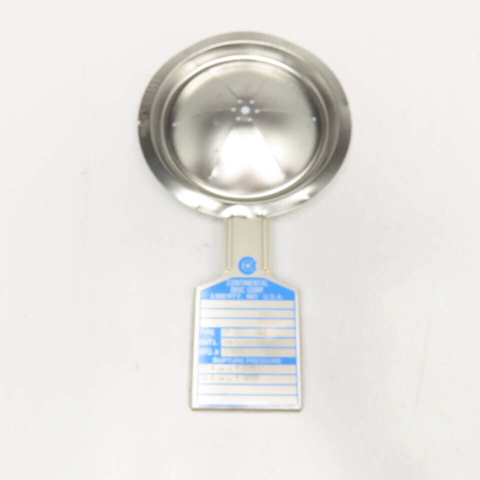 Continental Disc Corp. 319651 3" CDCV 316-Teflon-316 Rupture Disc 23 PIS 72-¦F