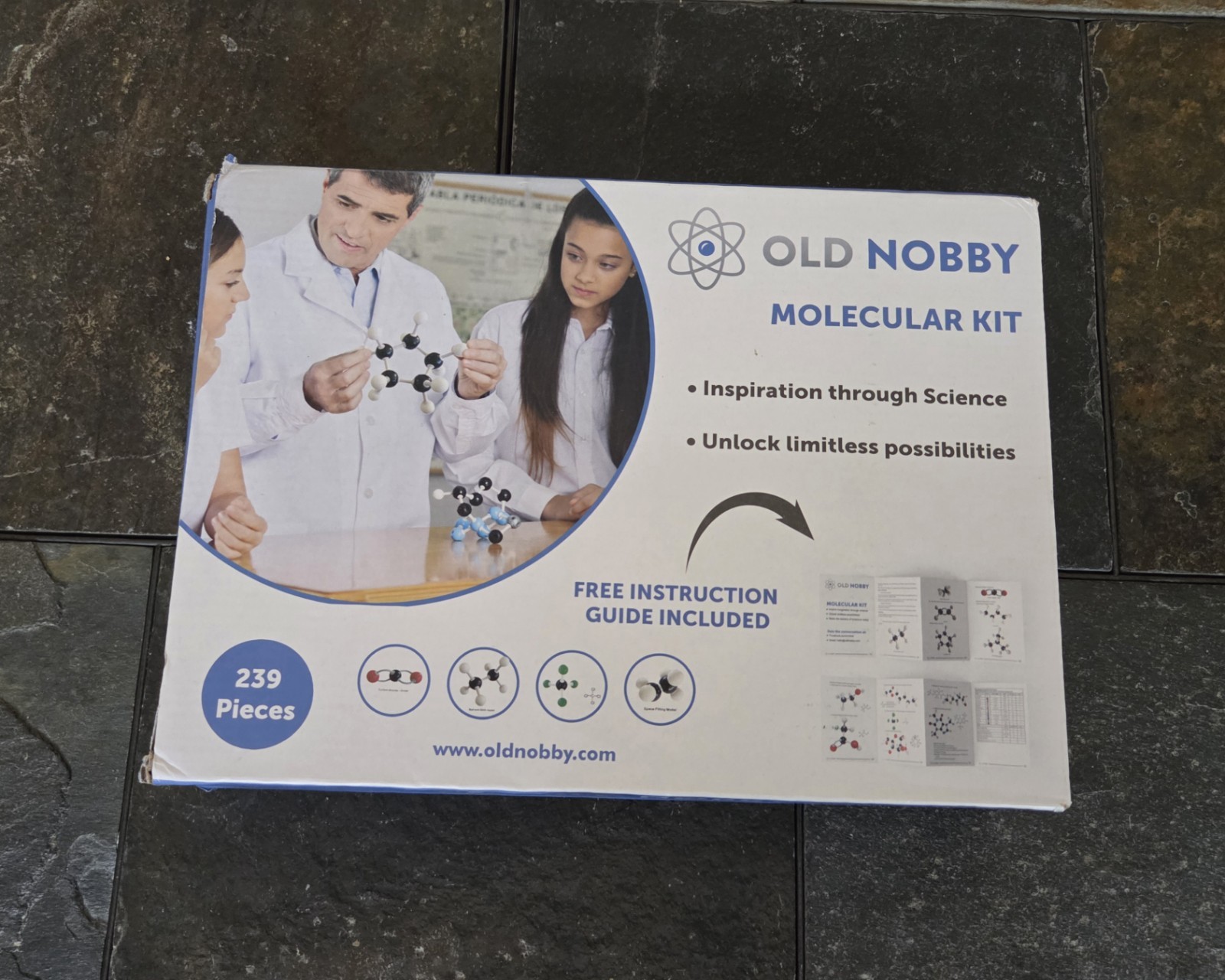 OLD NOBBY Organic Chemistry Molecular Model Kit (239 Pieces) with Learning Guide