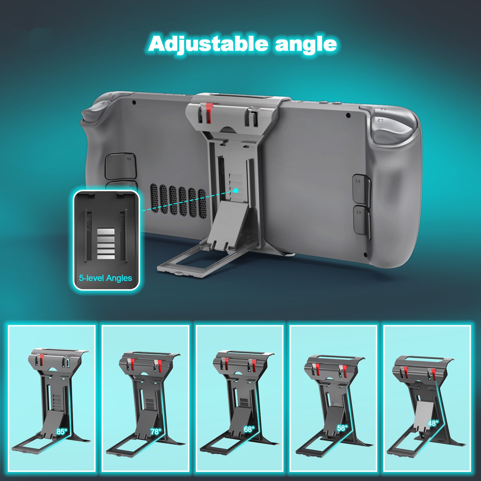 Console Desktop Holder Wall-Mounted TF Card Storage Bracket Kit For Steam Deck b