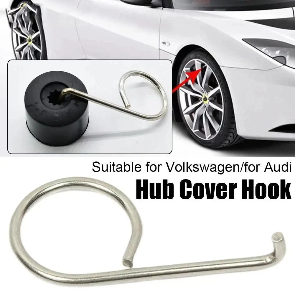 Wheel Nut Hub Cap Removal Pull Hook Tool Clip Screw Cap Cover Puller Repair Tool