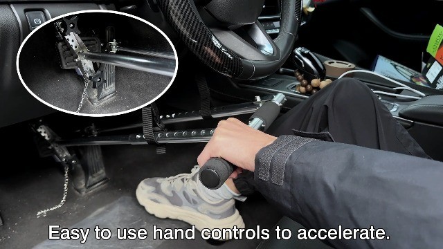 Portable Hand Controls for Disabled Drivers - Assistive Device for Injury & Hand