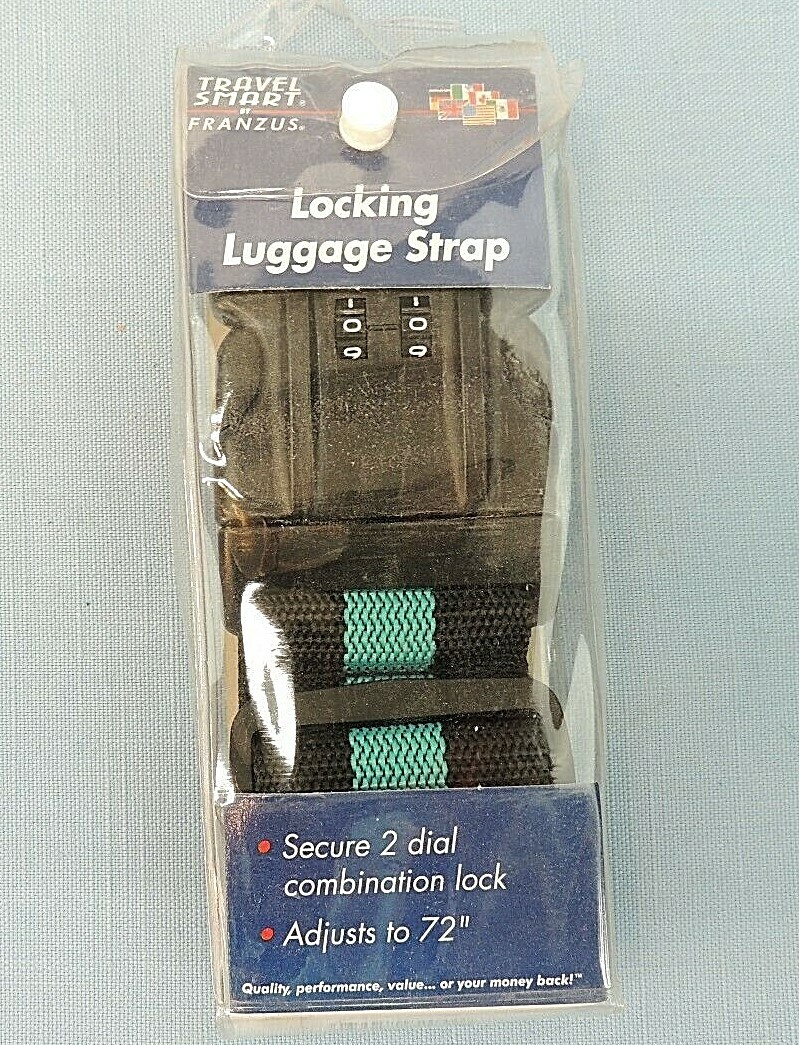 LOCKING LUGGAGE STRAP, TRAVEL SMART BY FRANZUS ADJUSTS TO 72”  :)