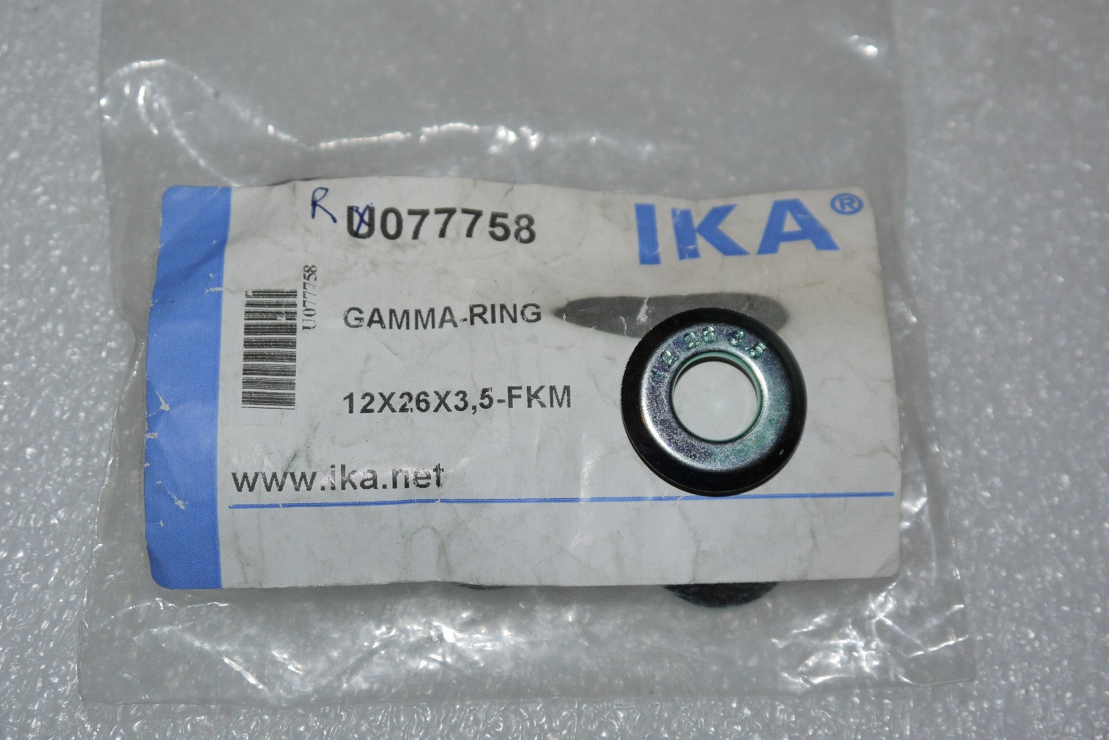 IKA MAGIC LAB SHAFT SEAL PTFE R077758 U077758 GAMMA-RING 12 X 26 X 3.5 FKM NEW