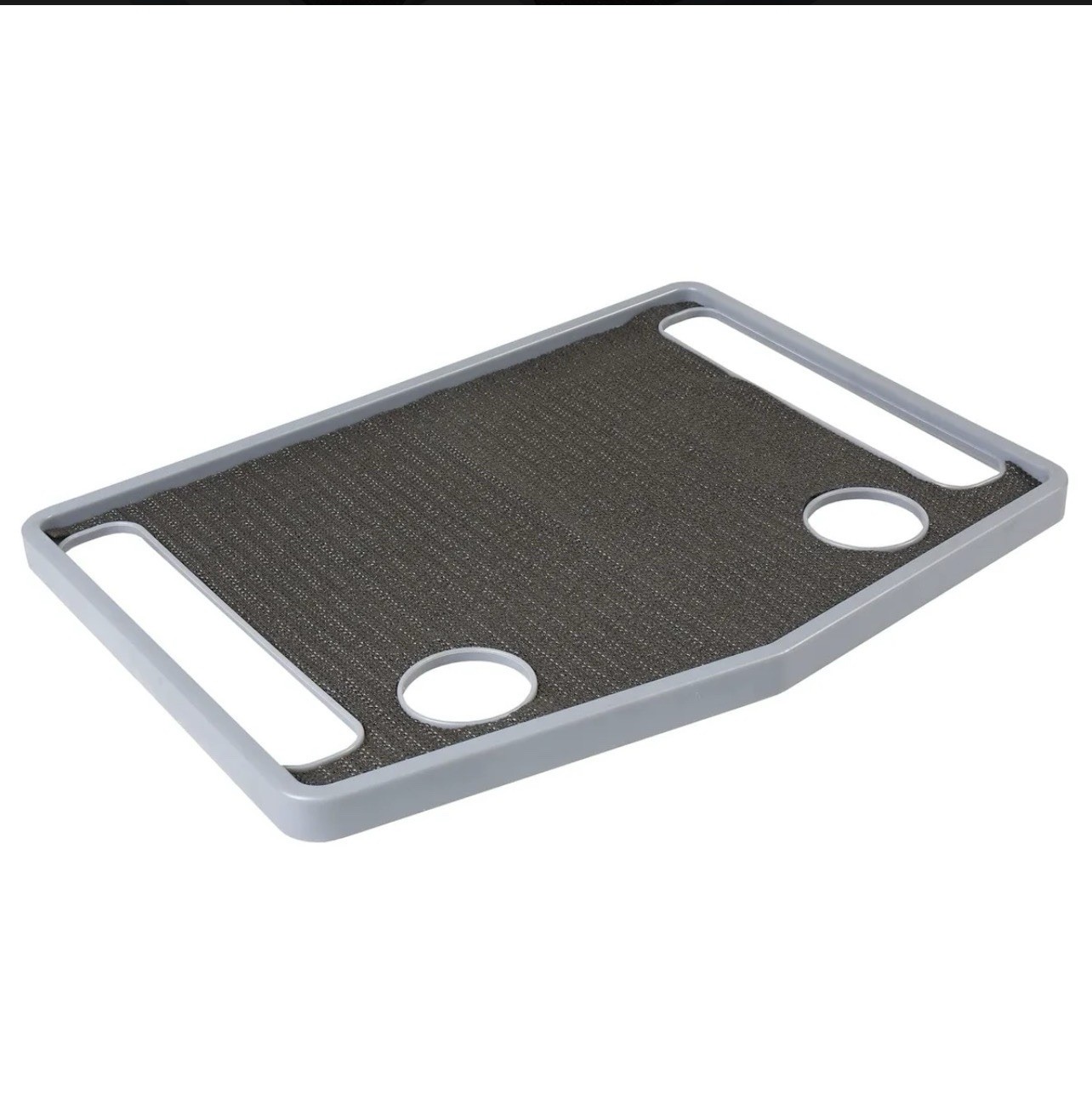 Walker Tray Table Non-Slip Mat Mobility Accessories Cup Holder (21"x16") - Gray