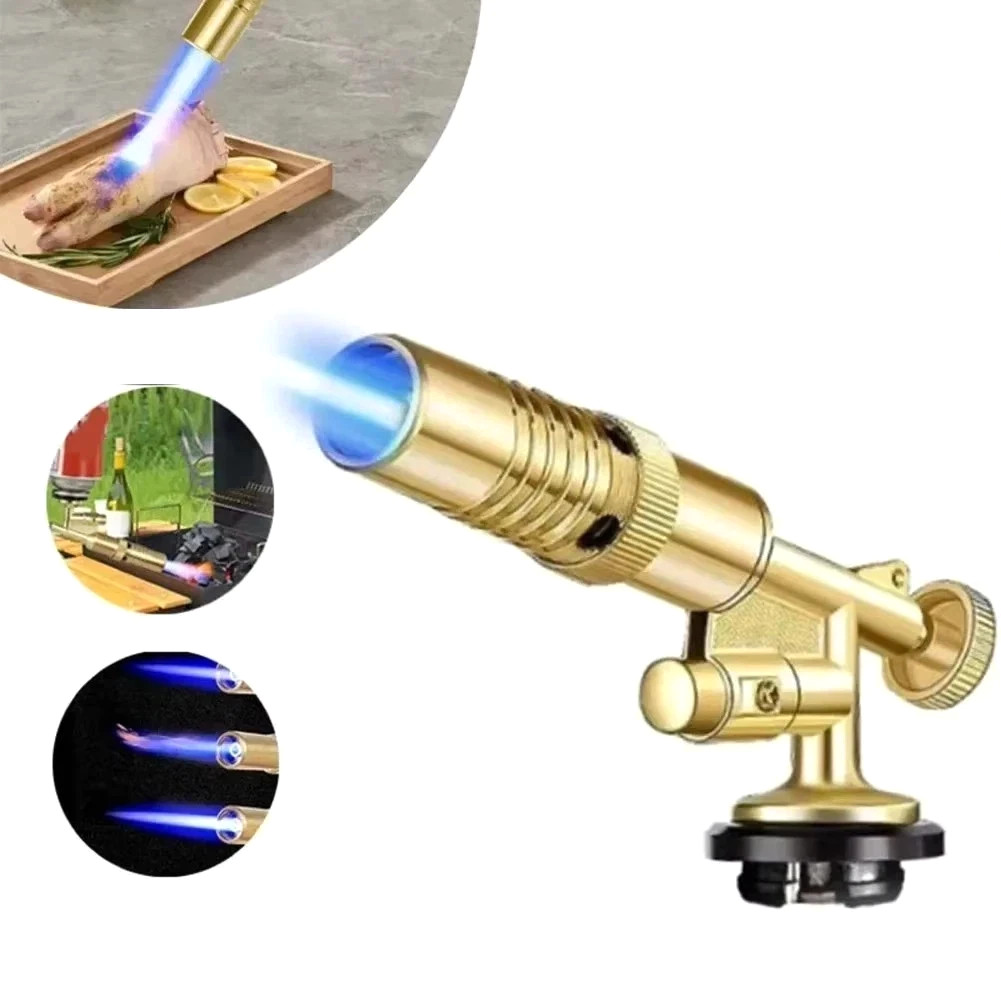 Camping Gas Torch Welding Fire Maker Lighter Butane Burner Kitchen Flame Gun BBQ