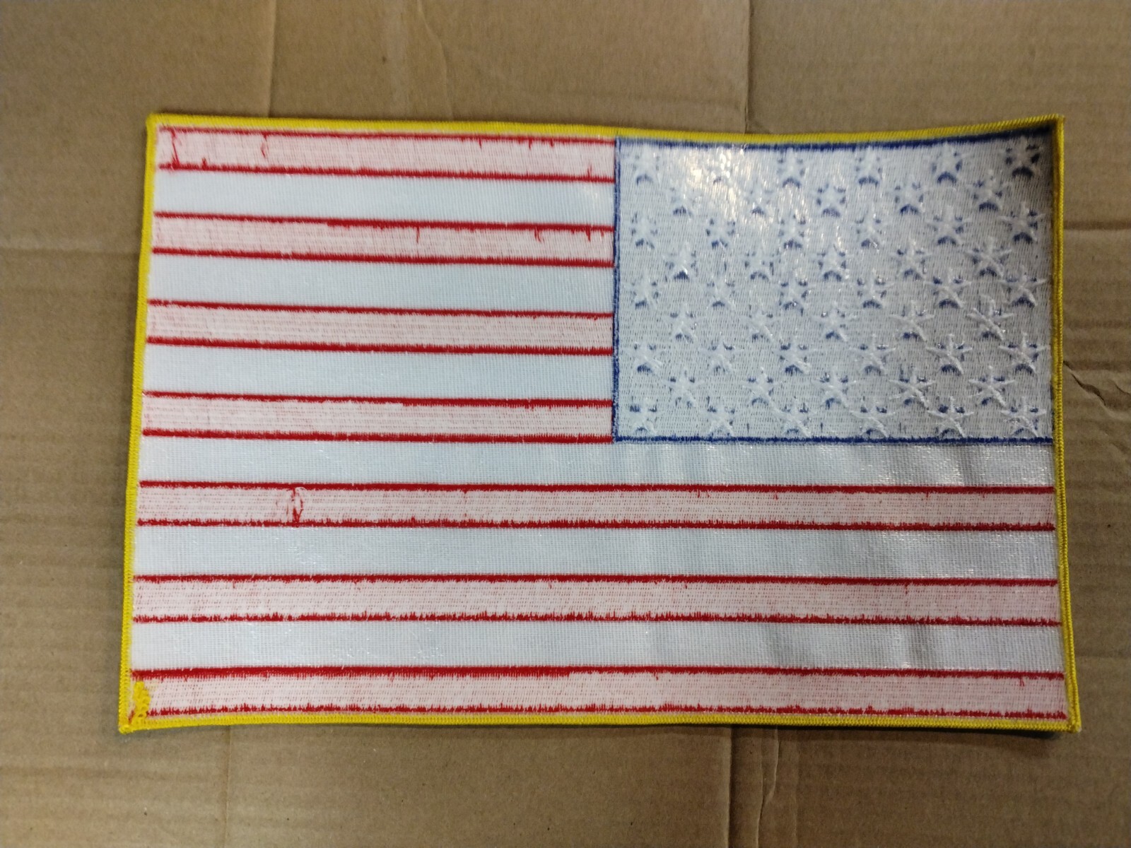 Large 7 1/2 x 11 1/2 Inch American Flag patch for jacket