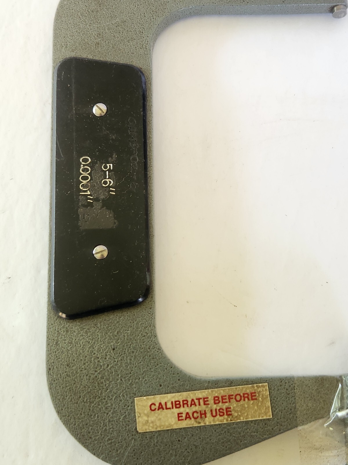 5 - 6 " Outside MICROMETER .0001 "